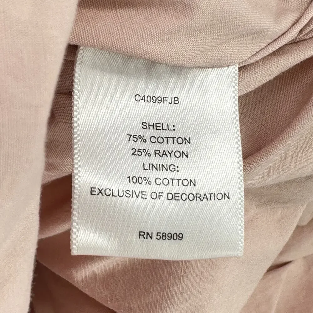 Chelsea & Violet Petal Pink Corduroy Puff Sleeve Jacket Big Girls Medium 8 10